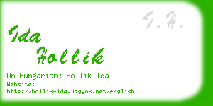 ida hollik business card